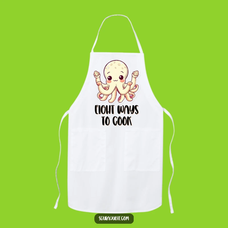 Funny Octopus Seashell Apron: Kitchen Collector Fun, Playful Funny Gift for Cooks