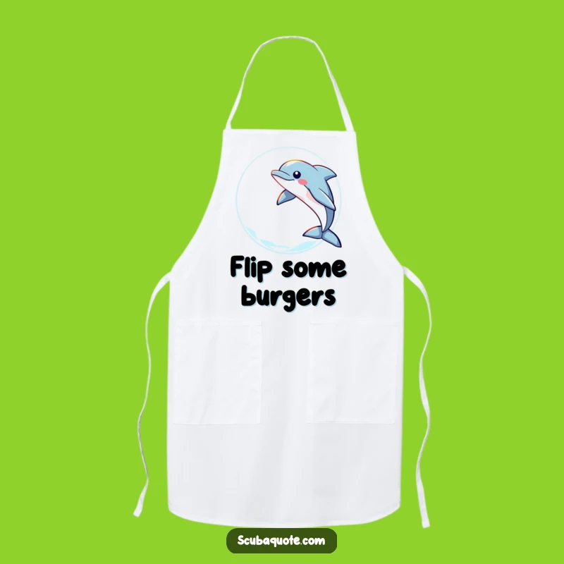 Funny Dolphin Leap Apron: Cook with Joy and Aquatic Flair