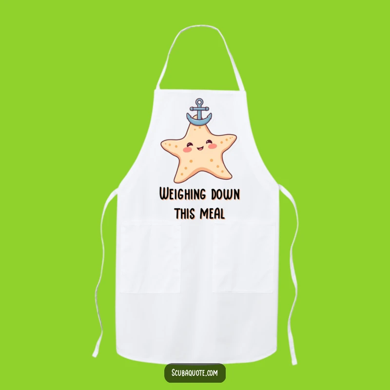 Funny Starfish Kitchen Apron: Nautical Humor for a Cheerful Cook