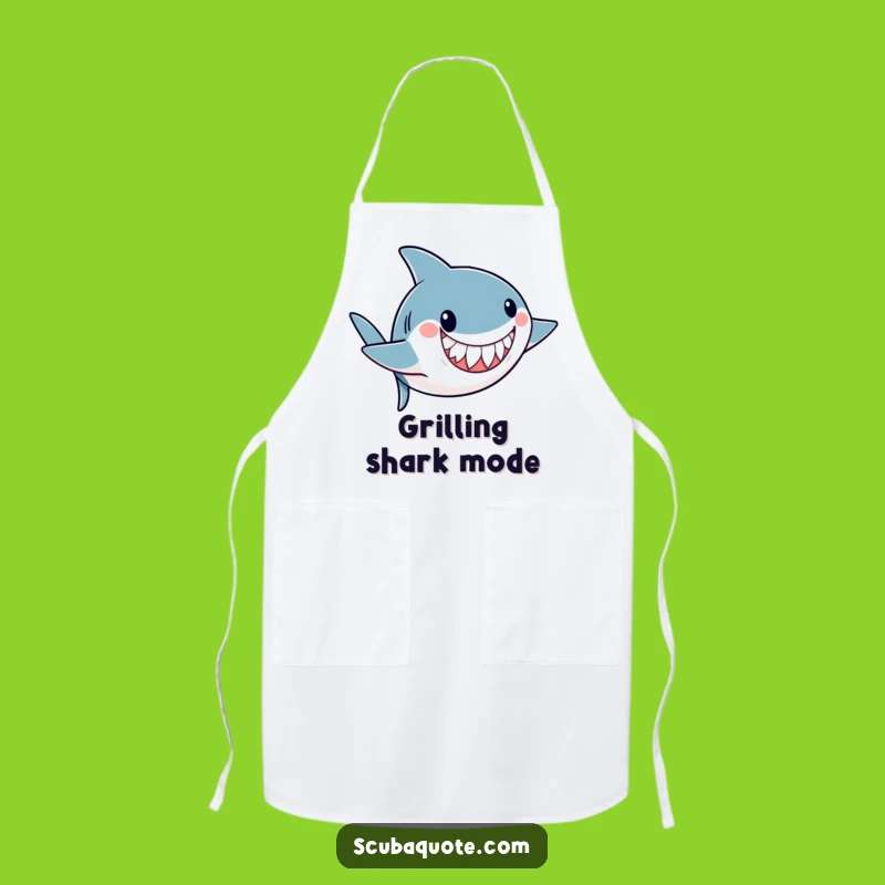Funny Shark Somersault Apron: Cook with Enthusiasm and Ocean Fun