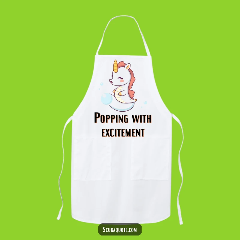 Funny Seahorse Kitchen Apron: Giggle-Inducing Chef Wear for Culinary Fun
