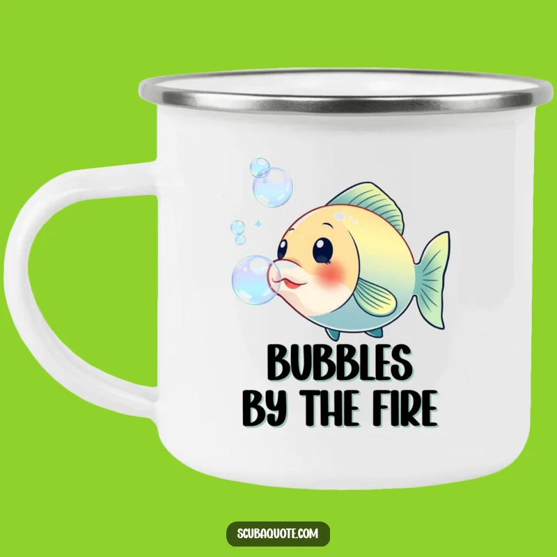Funny Fish Bubble Camping Mug: Bubbly Companion Cup, Durable Funny Gift