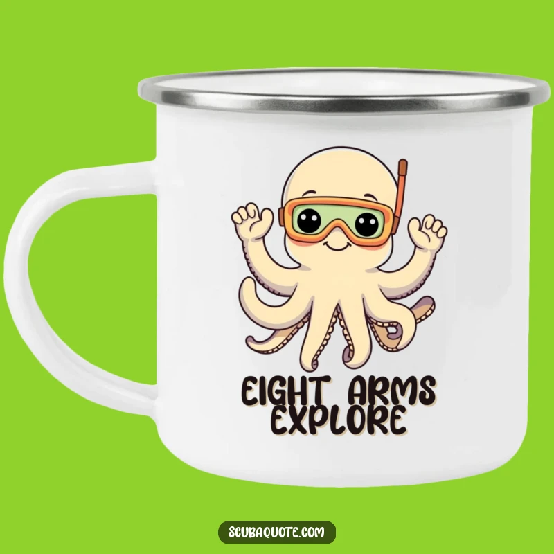 Durable Funny Octopus Snorkel Camping Mug: Adventure with Ocean Vibes