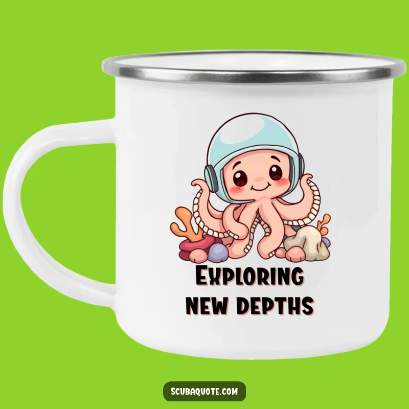 Funny Octopus Helmet Camping Mug: Your Curious Companion for Outdoor Adventures