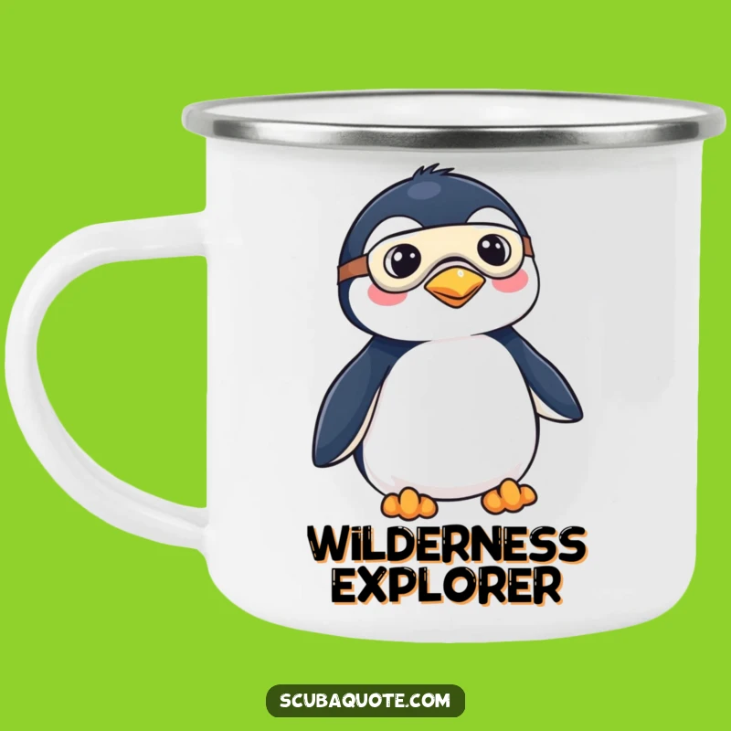 Funny Penguin Explorer Camping Mug - Durable Drinkware for Outdoor Fun