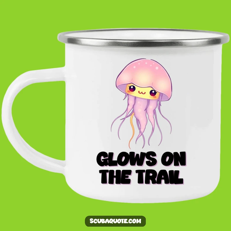 Funny Glowing Jellyfish Camping Mug: Adventure with a Gentle, Luminescent Companion