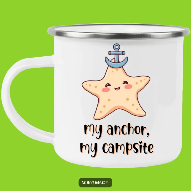 Funny Starfish Camp Mug: Durable Nautical Companion for Outdoor Laughs