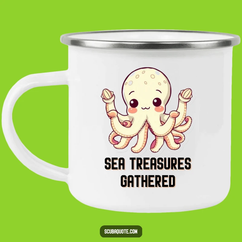 Funny Octopus Seashell Camping Mug: Collector's Cup, Durable Funny Gift