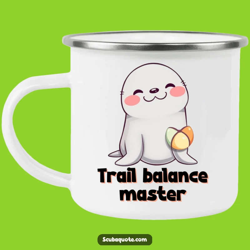 Funny Giggling Seal Camping Mug - Durable and Hilarious Outdoor Drinkware