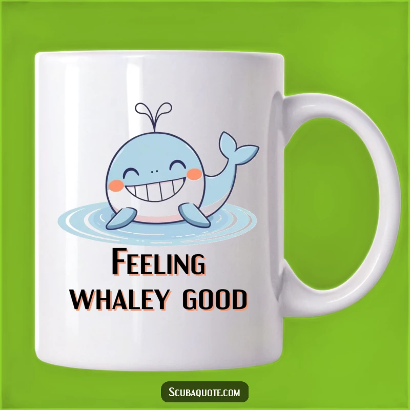 Funny Whale Mug: Grinning Spout, Perfect Gift for Ocean Laughs