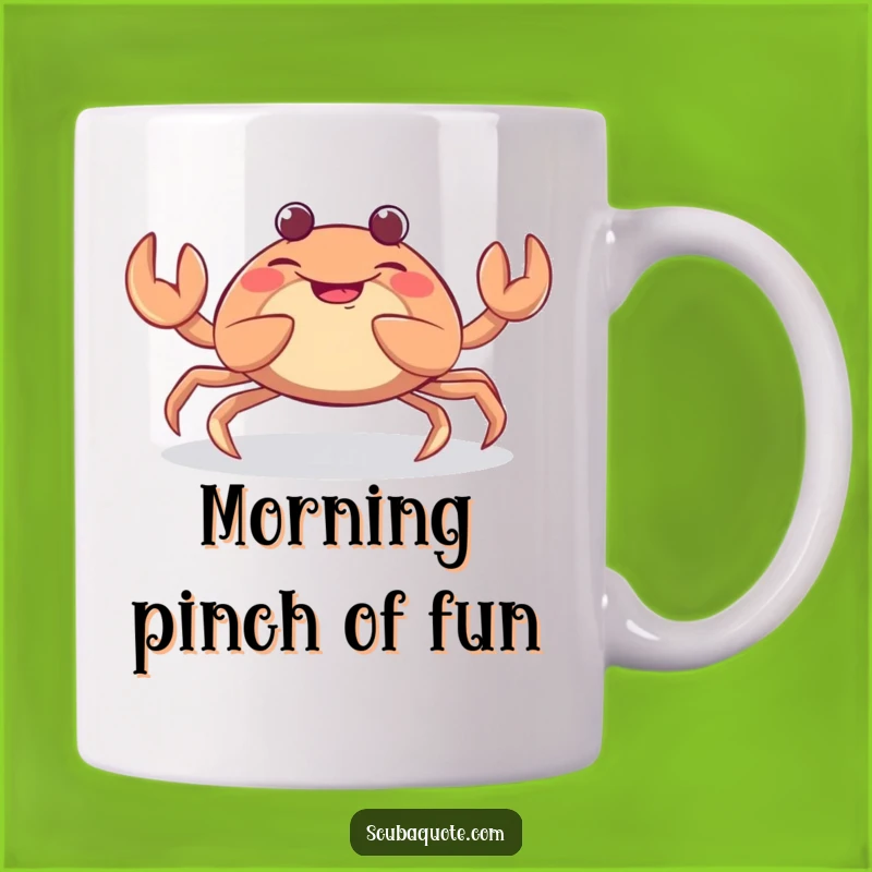 Funny Giggling Crab Mug - Hilarious Crustacean Claw Wiggle Gift for Seafood Lovers
