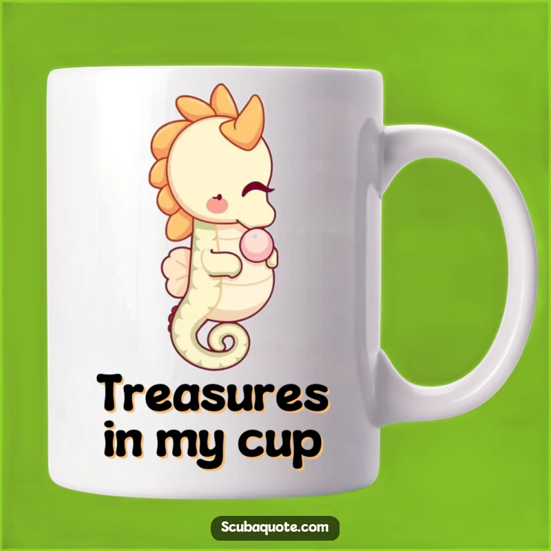 Funny Seahorse Pearl Mug: A Gentle Touch of Humor and Ocean Rarity