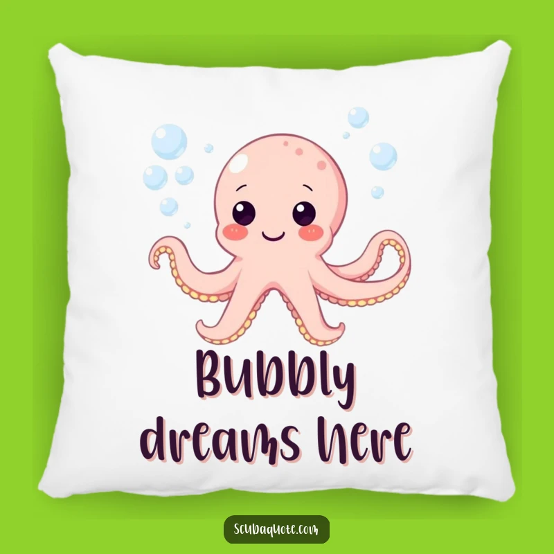Funny Octopus Bubbles Pillow - Soft Underwater Comfort