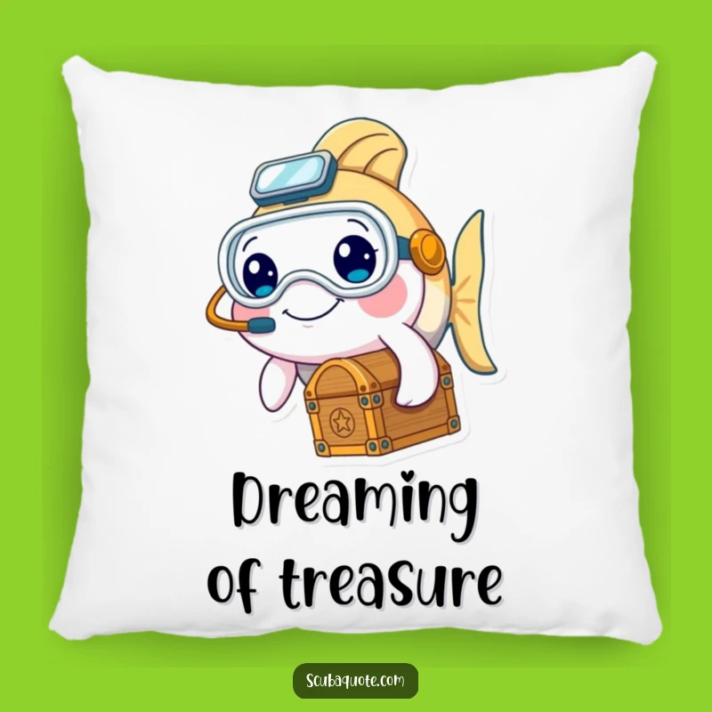 Funny Fish Diver Pillow - Cozy Comfort with Treasure