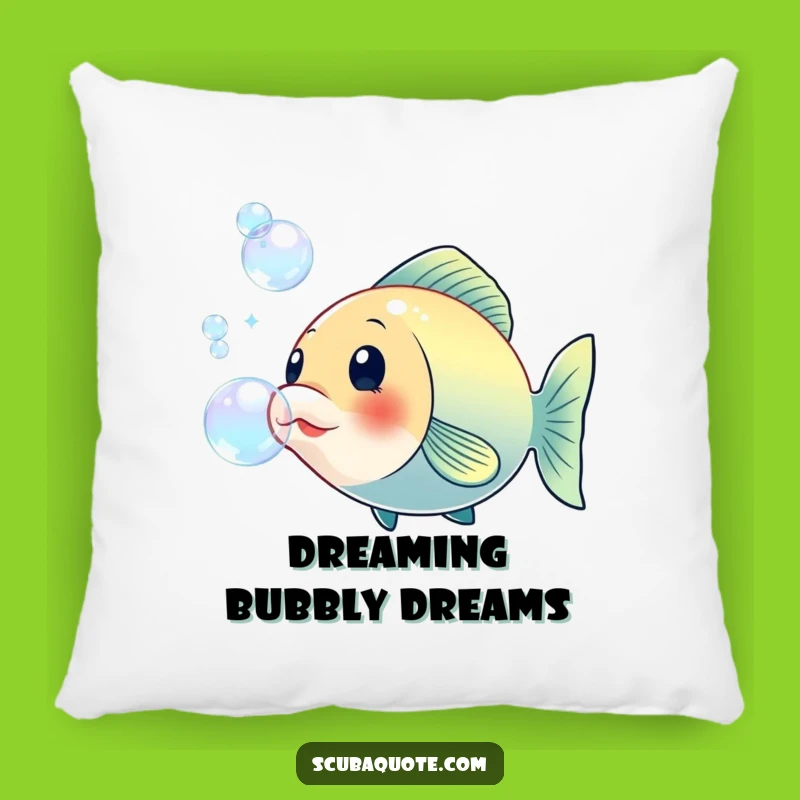 Funny Fish Bubble Pillow: Comfy Bubbly Friend, Soft Funny Gift Accent