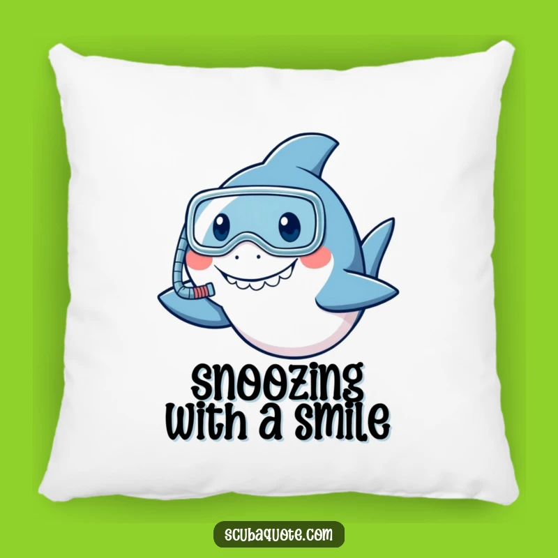 Funny Snorkeler Shark Pillow: Hugs of Humor from the Deep Blue