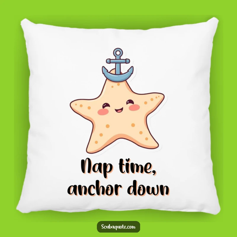 Funny Starfish Anchor Pillow: Cozy Comfort with a Hilarious Nautical Touch
