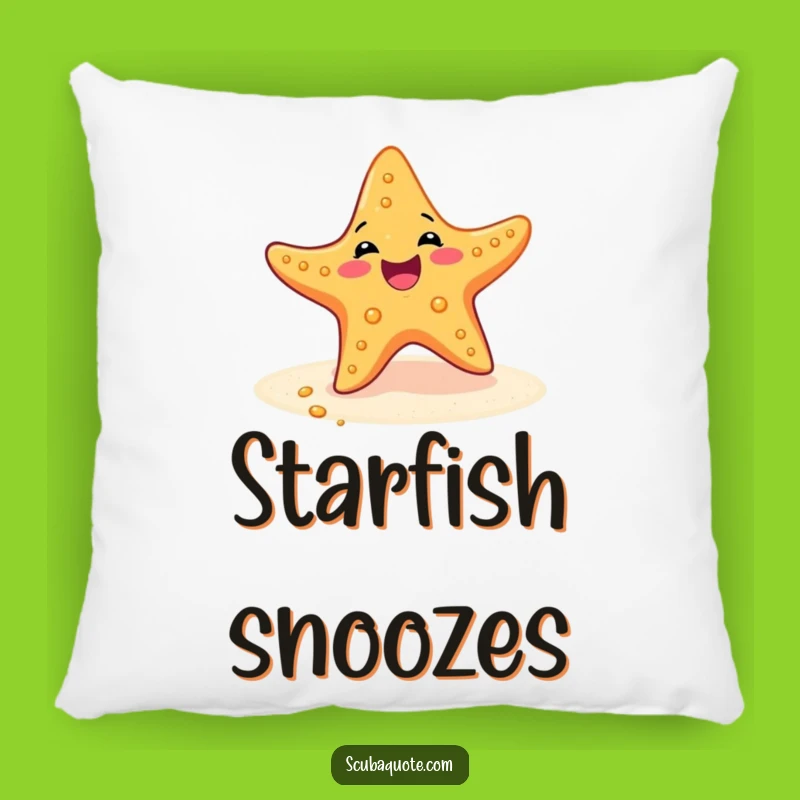 Funny Starfish Pillow: Joyful Wiggler's Cozy Beach Comfort