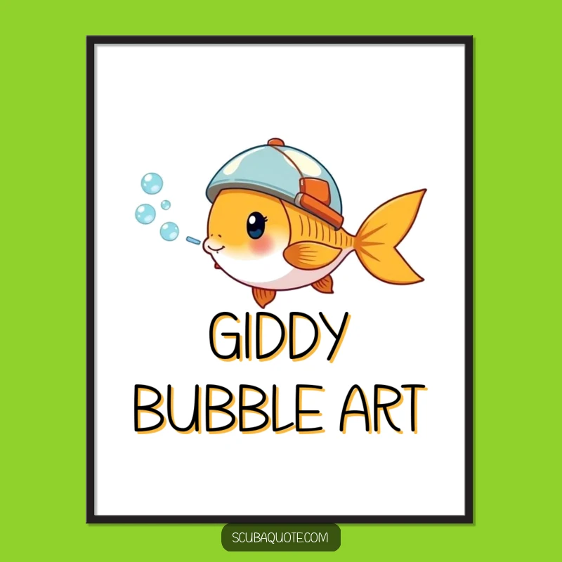 Instant Funny Goldfish Helmet Art: Bring Aquatic Fun to Your Walls