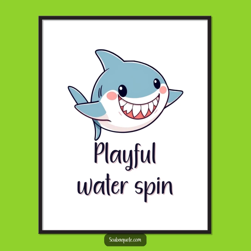 Instant Funny Shark Somersault Art: Bring Ocean Fun to Your Walls