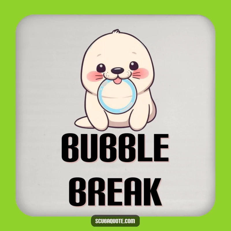 Funny Seal Pup Bubble Coaster: Protect Surfaces with Adorable Ocean Flair Gift