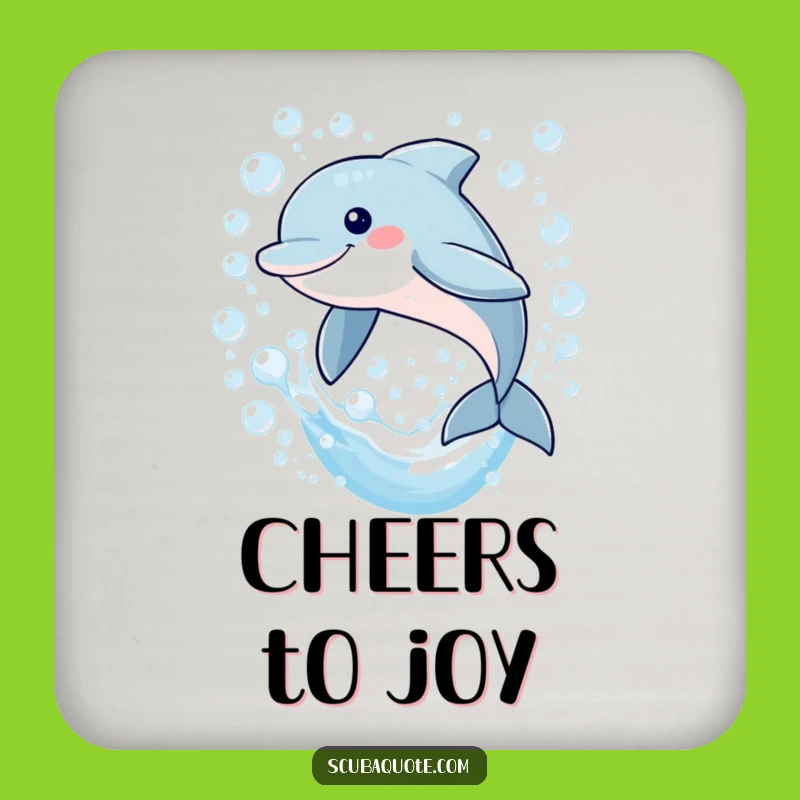 Funny Dolphin Bubble Coaster: Aquatic Grace Protection, Chic Funny Gift