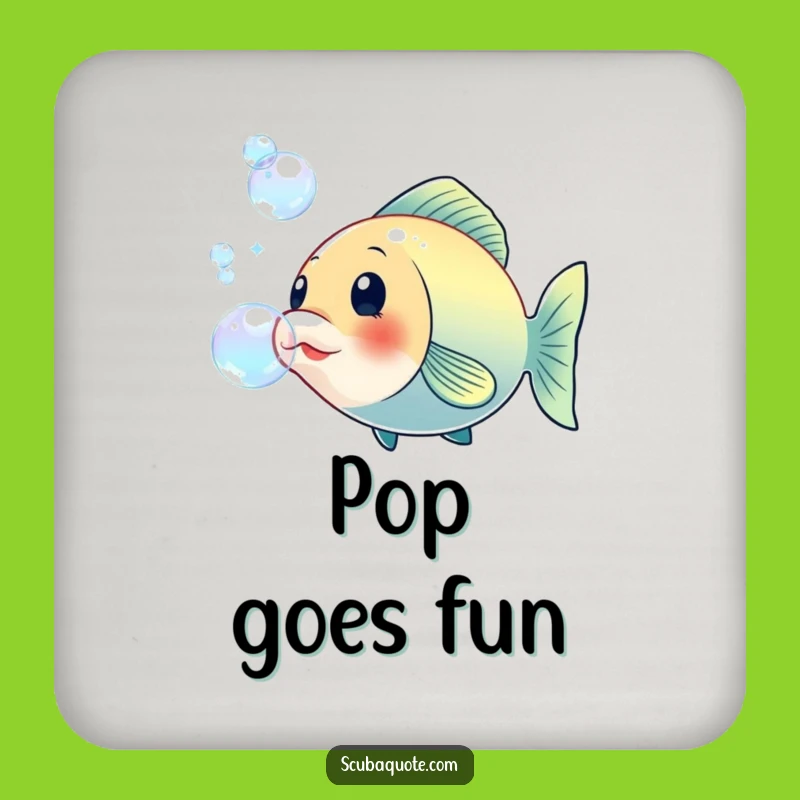 Funny Fish Bubble Coaster: Underwater Cheer Protection, Chic Funny Gift