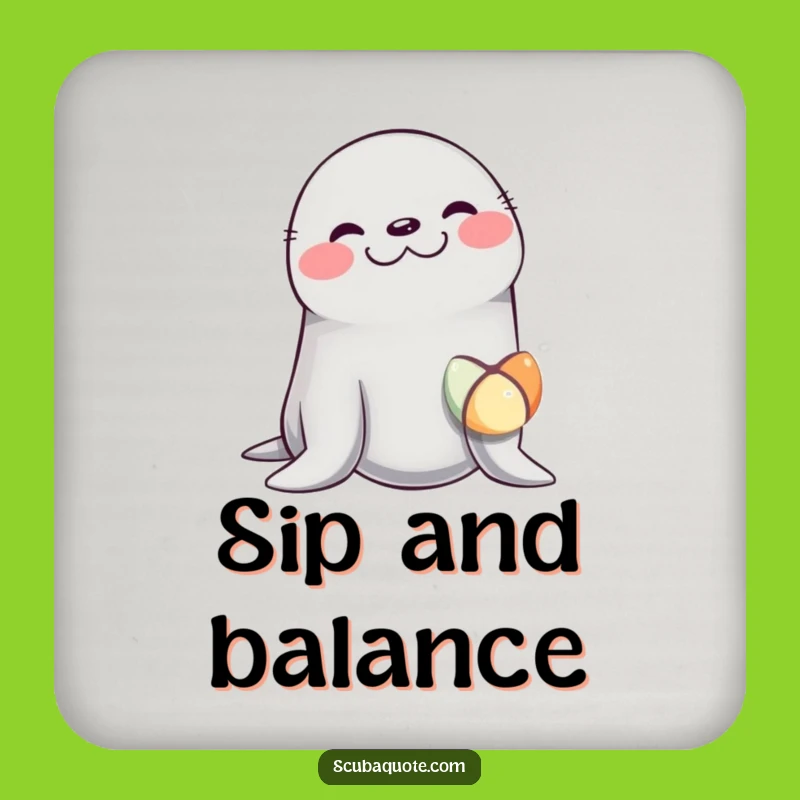Funny Giggling Seal Drink Coaster - Hilarious Table Protector