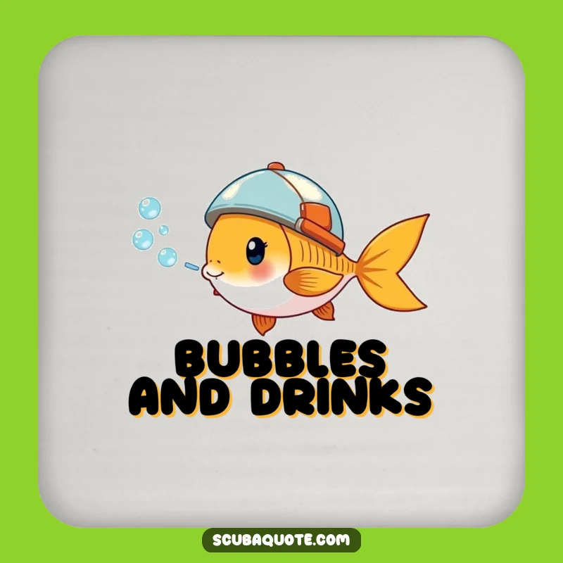 Funny Goldfish Helmet Coaster Set: Protect Surfaces with Aquatic Fun
