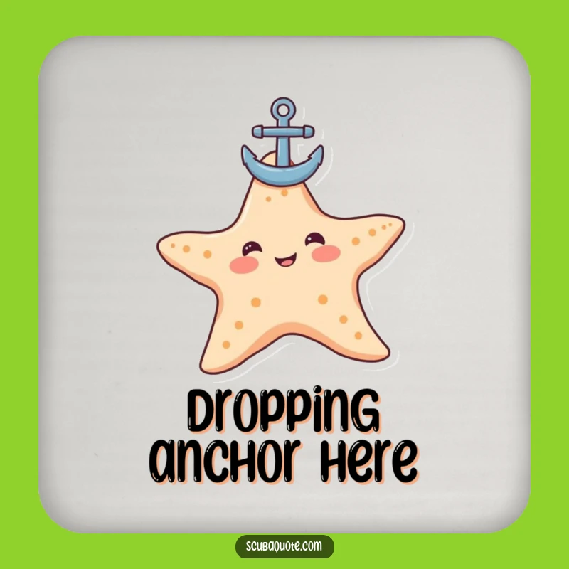 Funny Starfish Anchor Coaster: Protect Surfaces with Coastal Humor