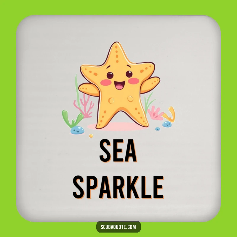 Funny Starfish Dance Coaster: Protect Surfaces with Hilarious Ocean Flair Gift