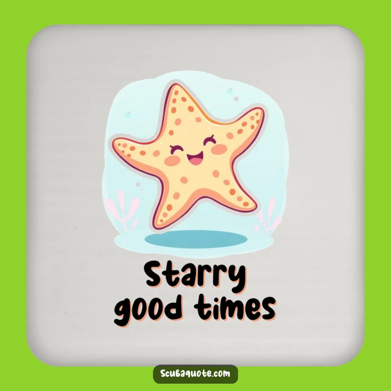 Funny Starfish Dance Drink Coaster: Add Wobble to Your Table