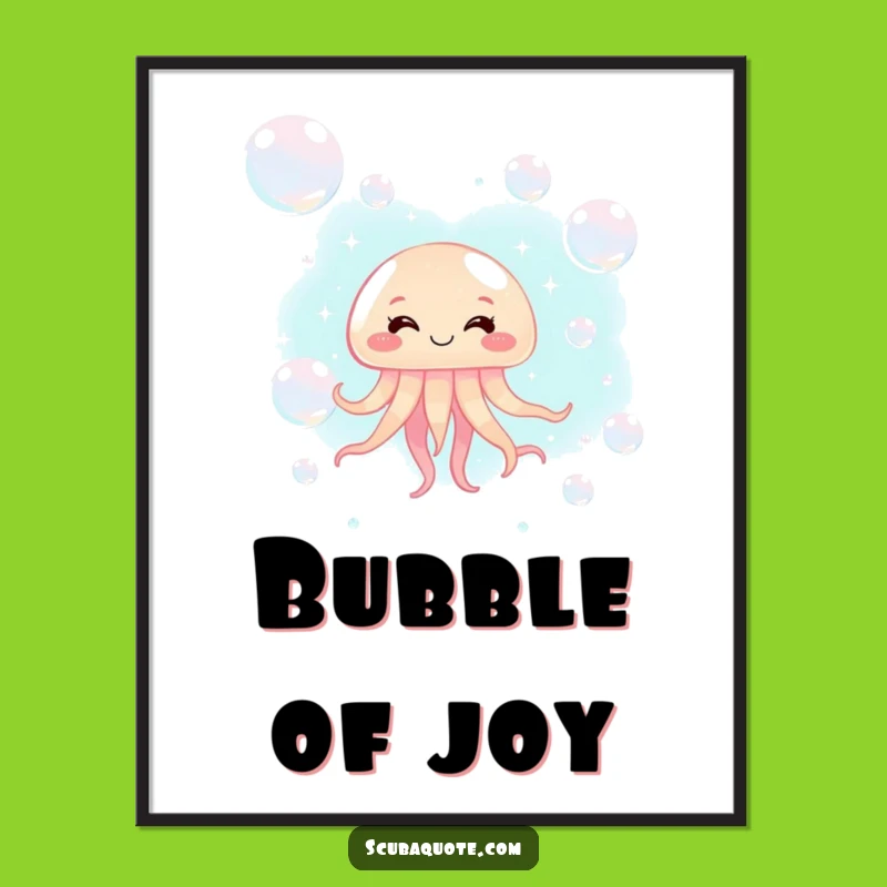 Funny Giggling Jellyfish Poster: Bring Effervescent Joy to Your Walls