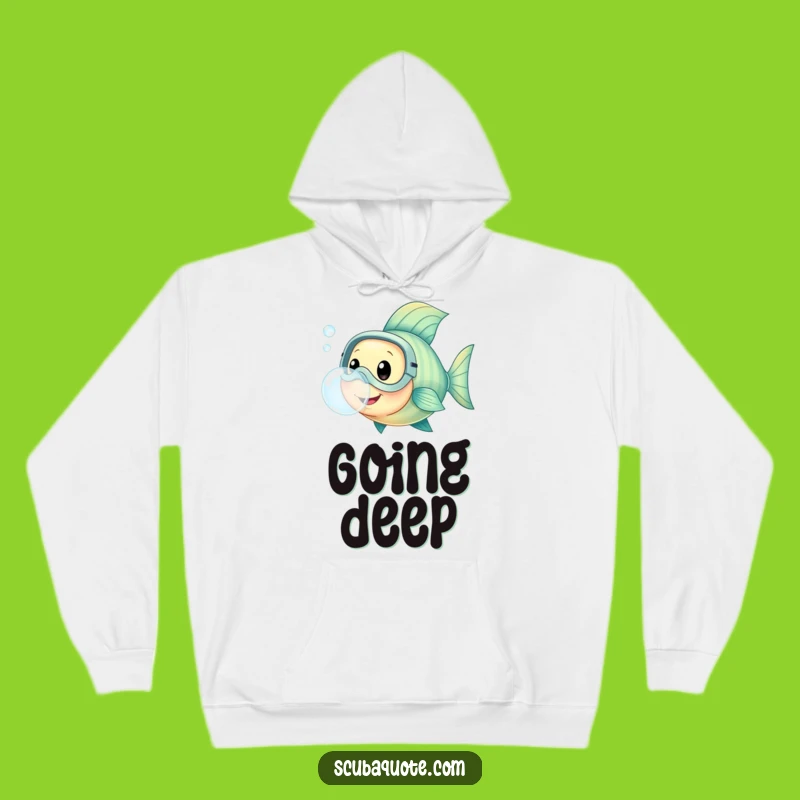 Cozy Fish Diving Mask Hoodie - Warm Underwater Friend, Perfect Funny Gift