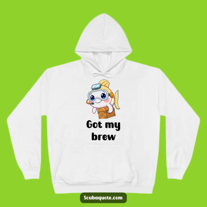 Cozy Funny Fish Diver Hoodie - Adventure Ready Warmth Gift