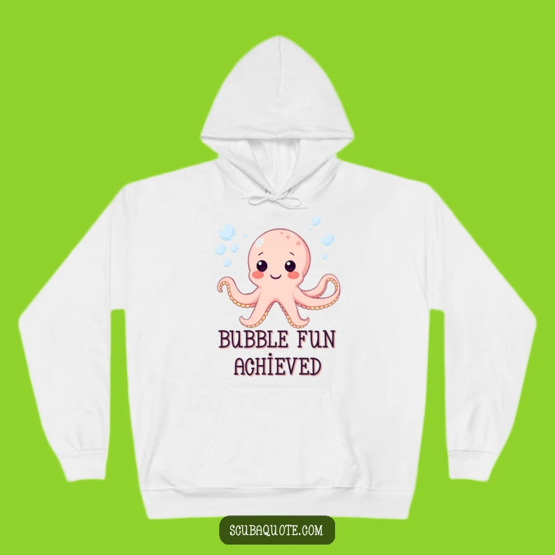 Cozy Funny Octopus Bubbles Hoodie - Warm & Whimsical Gift