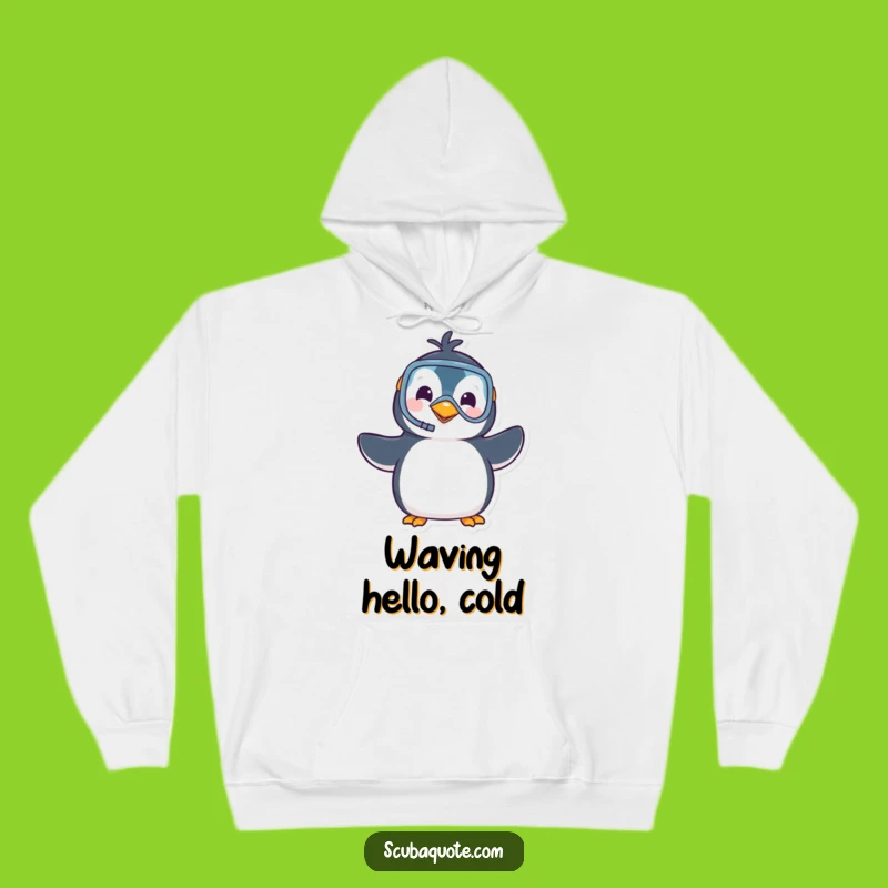 Funny Penguin Snorkel Hoodie: Cozy Arctic Pal, Warm Funny Gift for Cold Days