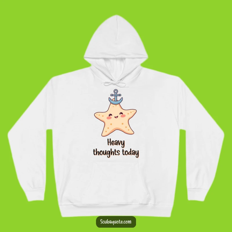 Funny Starfish Anchor Hoodie: Cozy Nautical Sweatshirt for Beachy Laughs