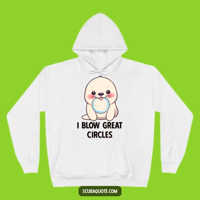 Funny Seal Pup Bubble Hoodie: Cozy & Hilarious Gift for Marine Life Fans