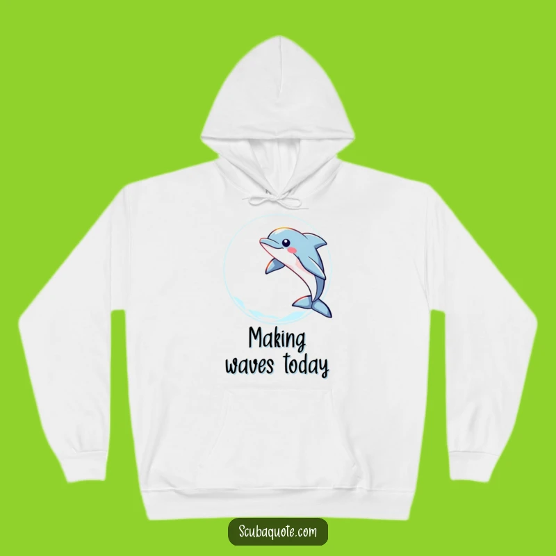 Cozy Funny Dolphin Leap Hoodie: Stay Warm with Ocean Vibes and Hilarious Style