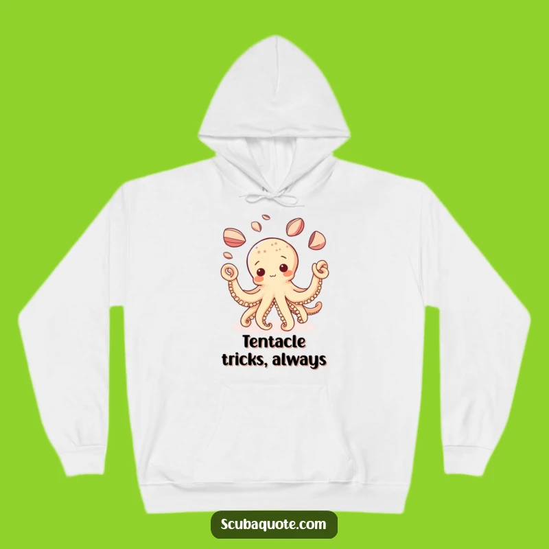 Funny Octopus Hoodie: Cozy & Humorous Octopus Juggling Shells - Perfect Warm Gift!