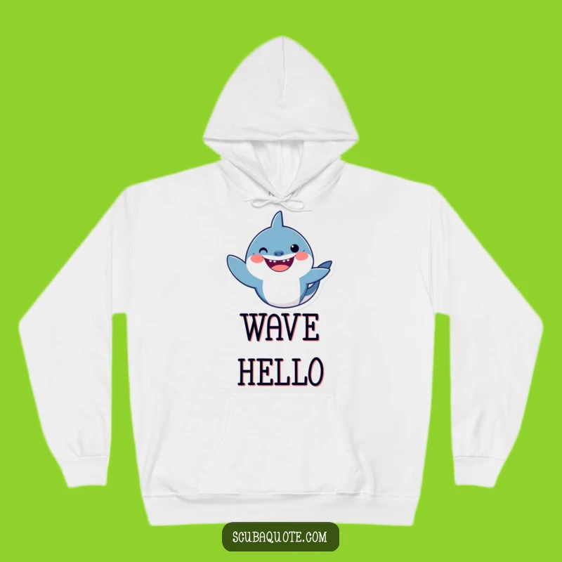 Funny Shark Wave Hoodie: Stay Cozy with a Humorous Ocean Pal