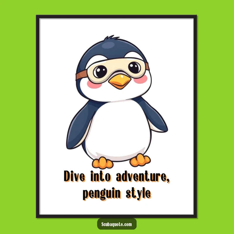 Free Printable Wall Art: Penguin Explorer's Whimsical Journey, Fun Downloadable Decor