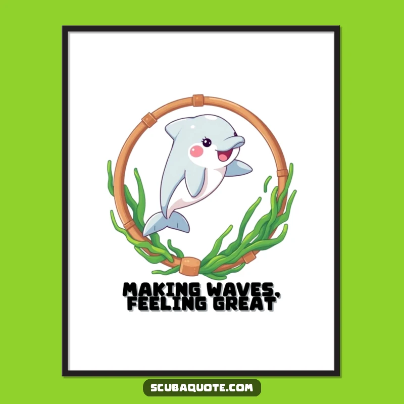 Free Printable Dolphin Wall Art: Funny Leap for Whimsical Underwater Home Decor Download