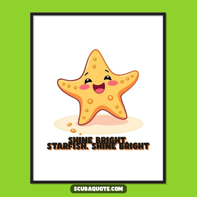 Free Printable Funny Wall Art: Starfish Wiggle for Playful Downloadable Decor