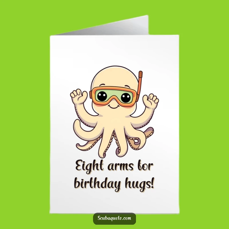 Free Printable Birthday Card: Octopus Fun for a Splashing Good Time