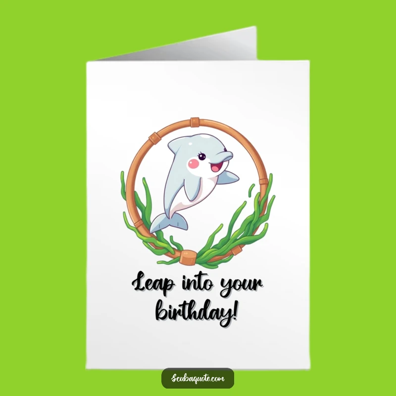 Free Printable Dolphin Birthday Card: Funny Leap for a Spectacular Downloadable Gift