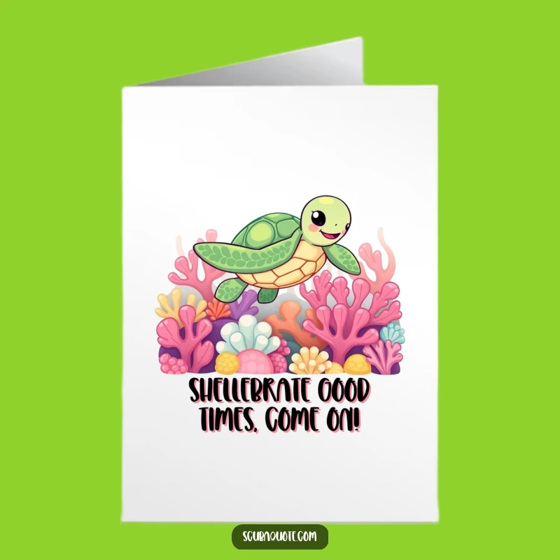 Free Printable Funny Birthday Card: Happy Sea Turtle Gift - Downloadable & Print at Home!