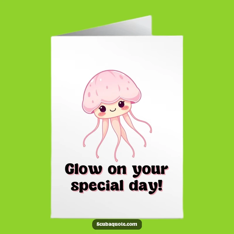 Free Printable Birthday Card: Glowing Jellyfish Fun, Funny Gift