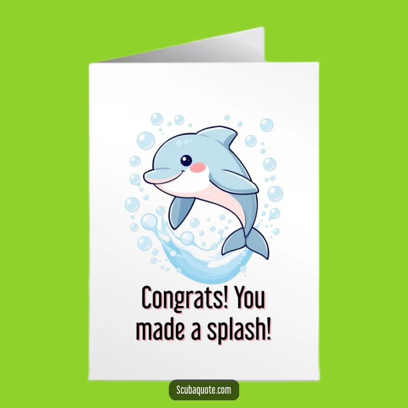 Free Printable Congratulations Card! Joyful Dolphin for an Awesome Downloadable Gift